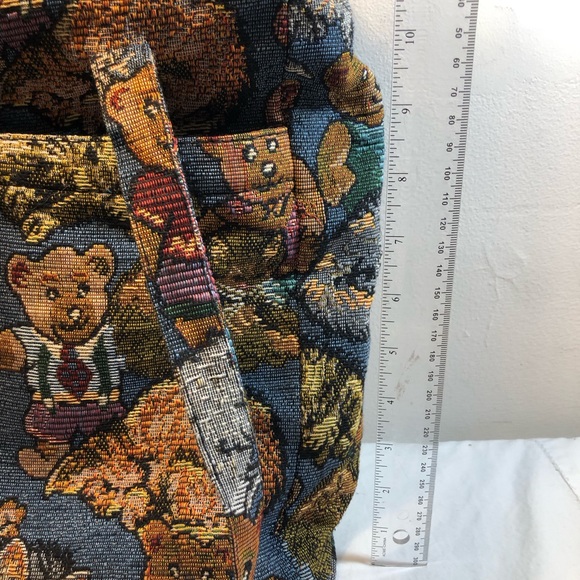 Vintage Mirano Bear Large Tapestry Tote with Vintage phone case 14 x 12” - Picture 10 of 13